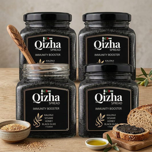 Bundle of 4 | Palestinian Black Seed (Kalonji) Paste | Qizha Spread