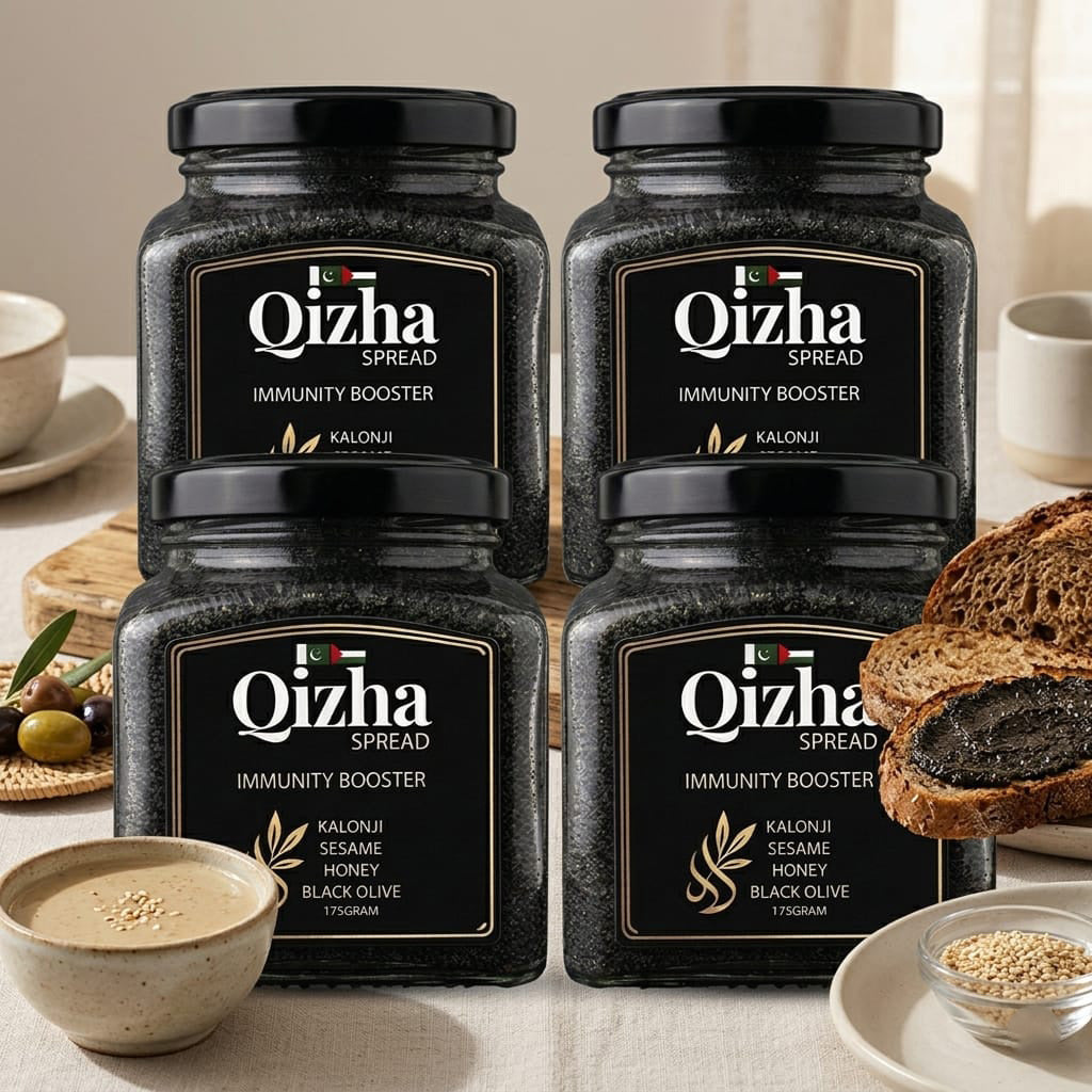 🌿🍯Qizha Spread – Premium Natural Seed & Honey Blend | 4 Pack